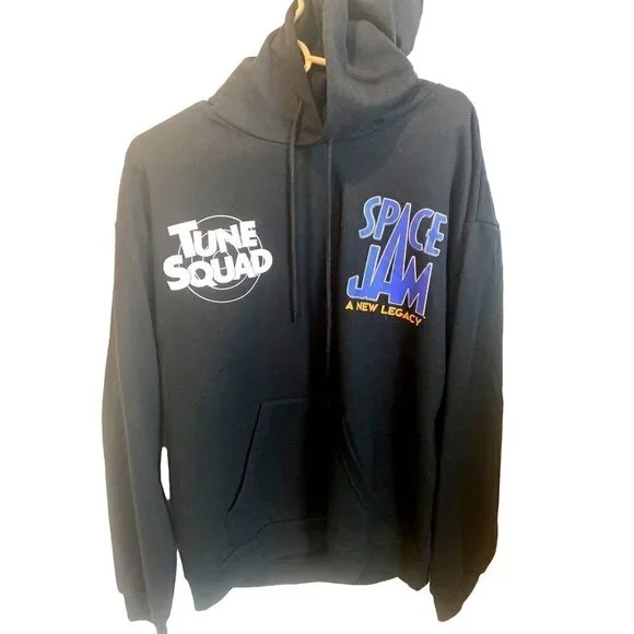 Tune Squad Space Jam A New Legacy Black Hoodie Sweatshirt L - Picture 2 of 5